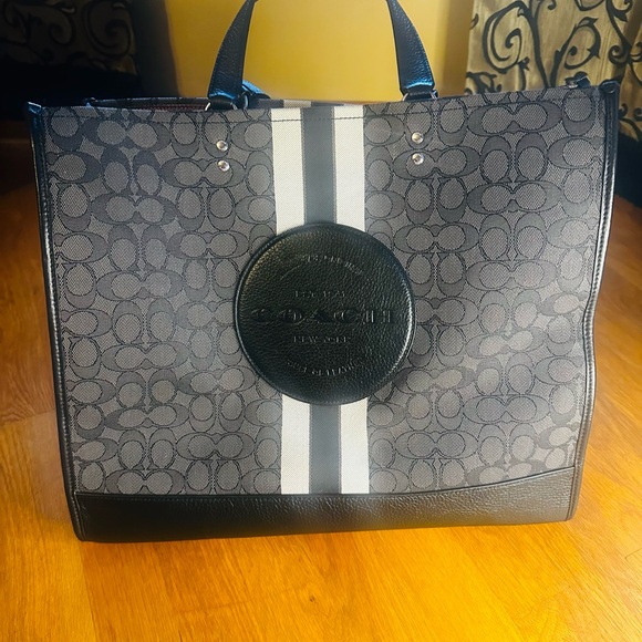 Coach Black and Gray Signature Tote - Picture 1 of 12